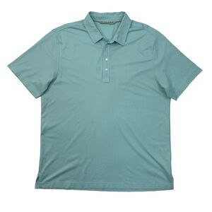 Travis Mathew Polo Shirt Mens XL Extra Large Sea Glass Pima Cotton Blend Golf